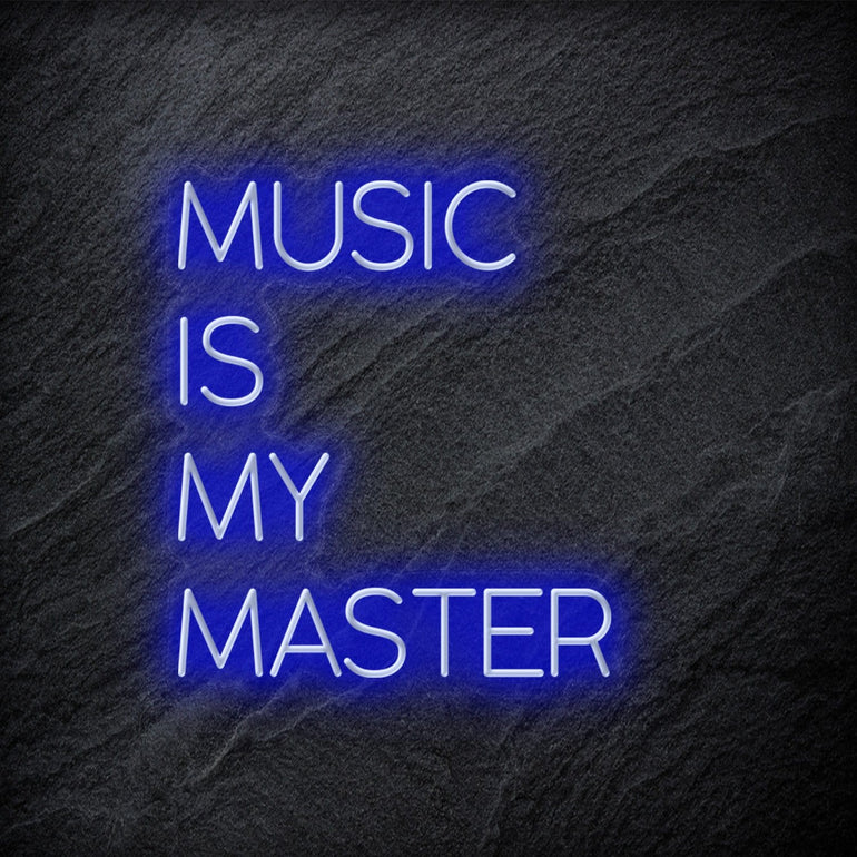 "Music Is My Master" LED Neon Schriftzug - NEONEVERGLOW