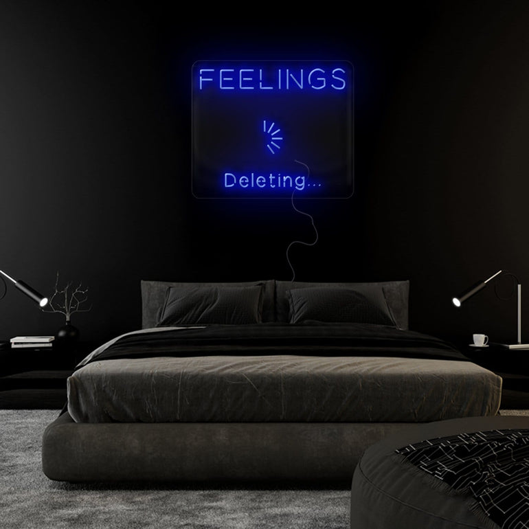 "Feelings Deleteting" LED Neonschild Sign - NEONEVERGLOW