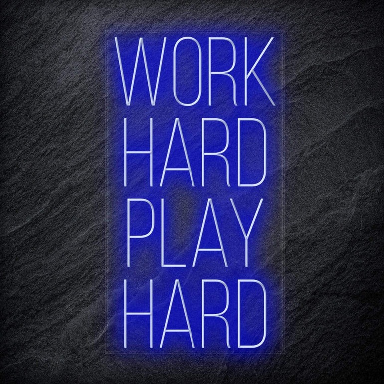 "Work Hard Play Hard" LED Neon Schriftzug - NEONEVERGLOW