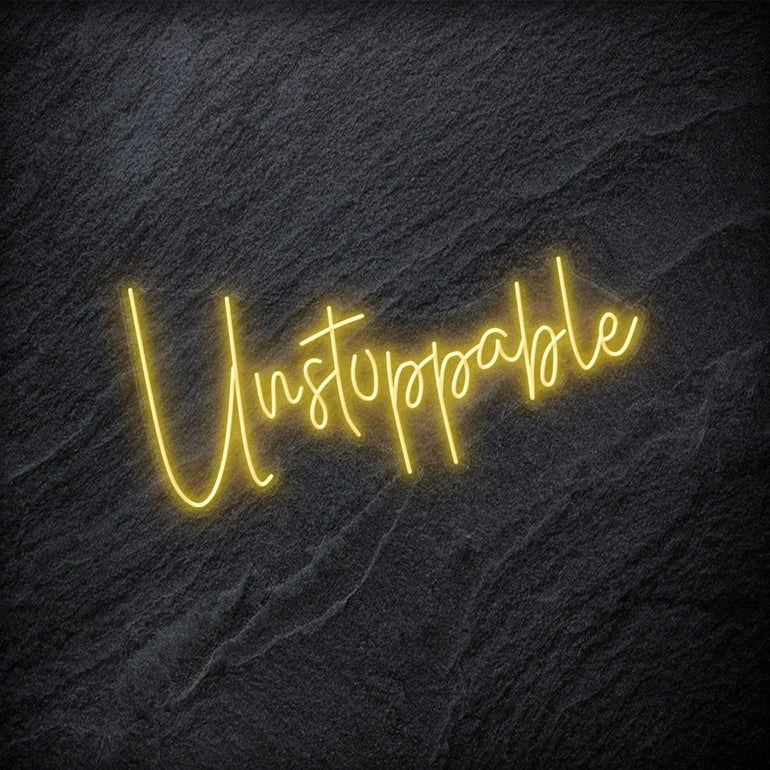 "Unstoppable" LED Neon Schriftzug - NEONEVERGLOW