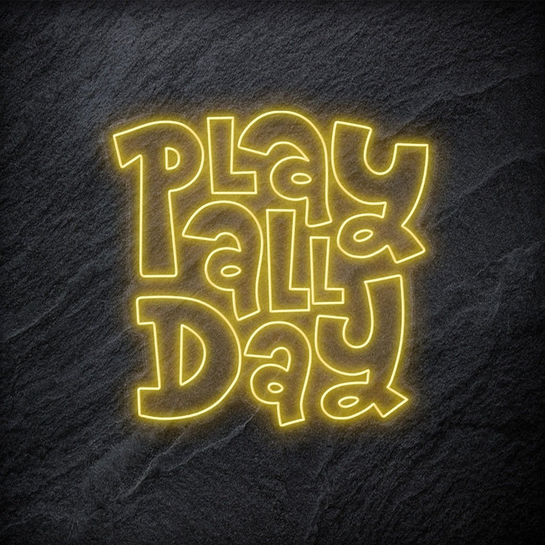 "Play All Day" LED Neonschild - NEONEVERGLOW