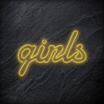 "Girls" LED Neon Schrifzug - NEONEVERGLOW