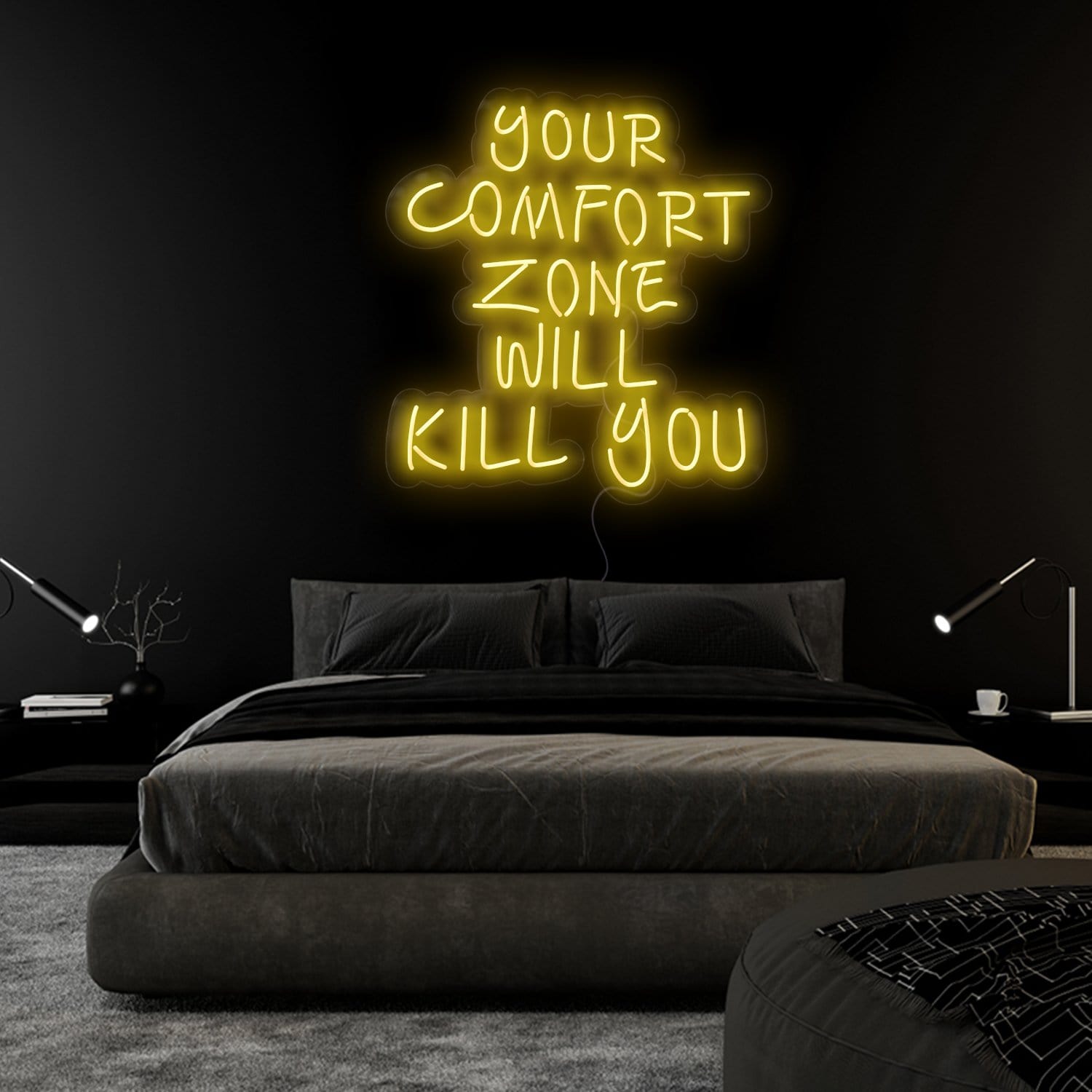"Your Comfort Zone Will Kill You"  LED Neonschild Sign Schriftzug - NEONEVERGLOW