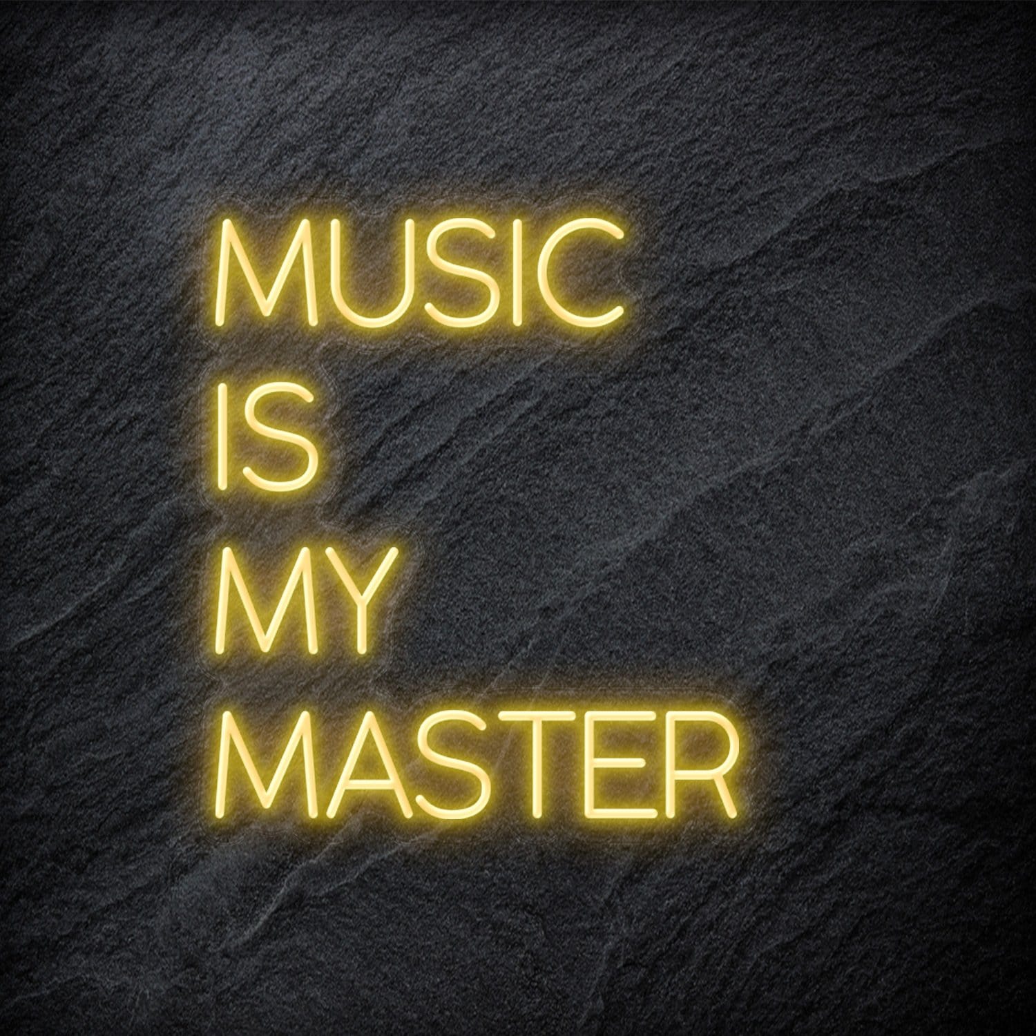 "Music Is My Master" LED Neon Schriftzug - NEONEVERGLOW