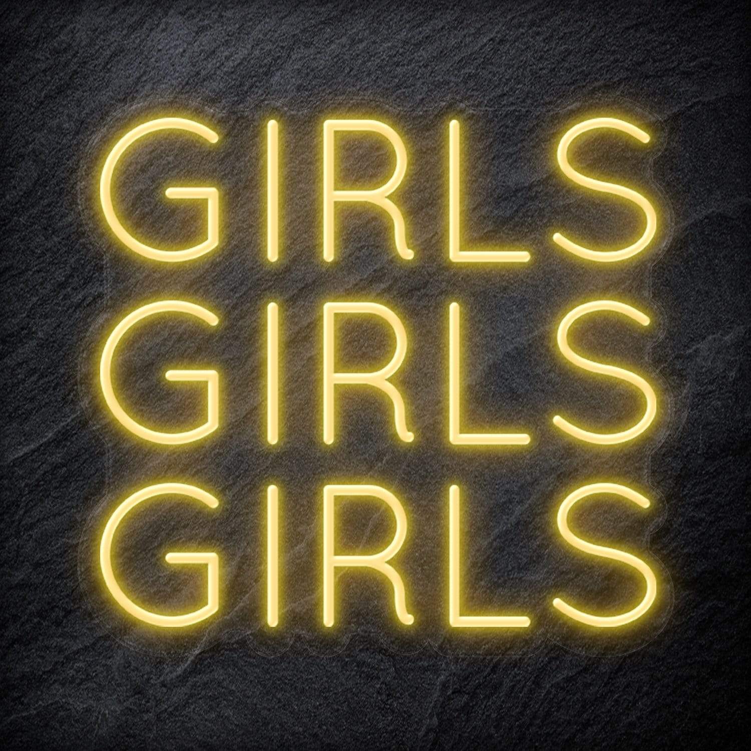"Girls Girls Girls" LED Neon Schriftzug - NEONEVERGLOW