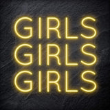 "Girls Girls Girls" LED Neon Schriftzug - NEONEVERGLOW