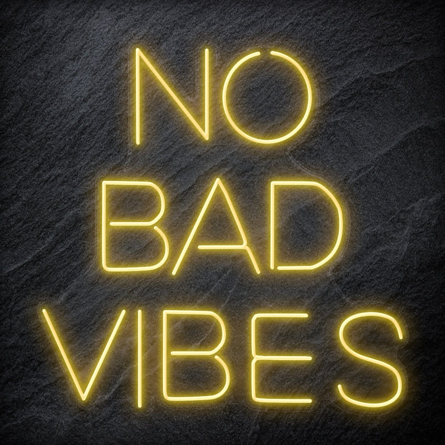 "No Bad Vibes" LED Neon Schriftzug Sign - NEONEVERGLOW