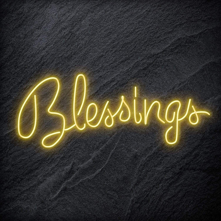 "Blessings" LED Neon Sign Schriftzug - NEONEVERGLOW