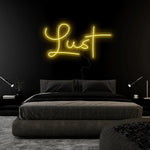 "Lust" LED Neonschild Sign Schriftzug - NEONEVERGLOW