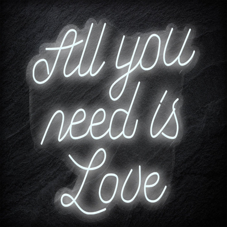 "All You Need is Love" LED  Neon Schriftzug - NEONEVERGLOW