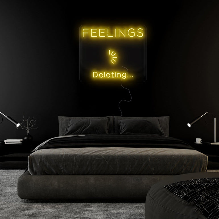 "Feelings Deleteting" LED Neonschild Sign - NEONEVERGLOW