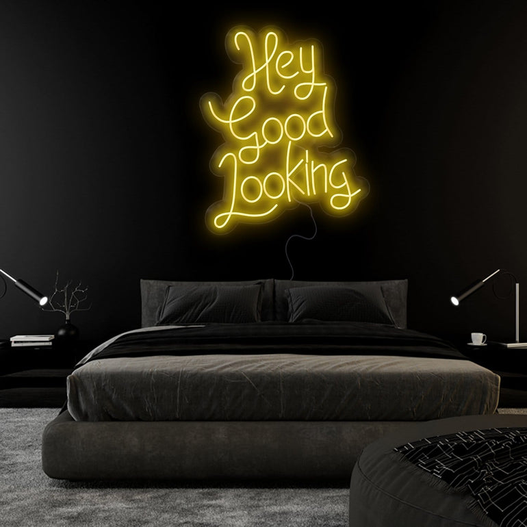 "Hey Good Looking" LED Neonschild Sign Schriftzug - NEONEVERGLOW