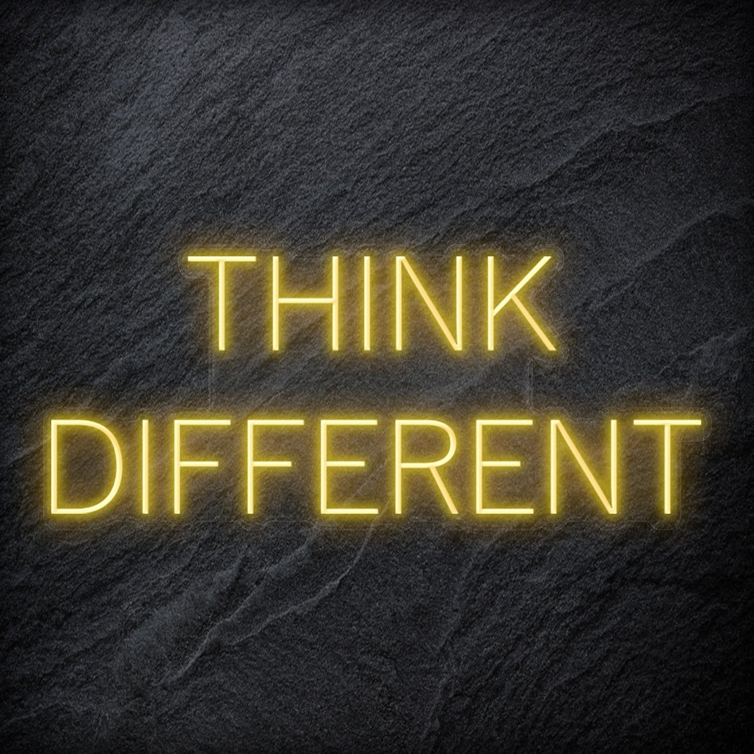 "Think Different" LED Neon Schriftzug Sign - NEONEVERGLOW