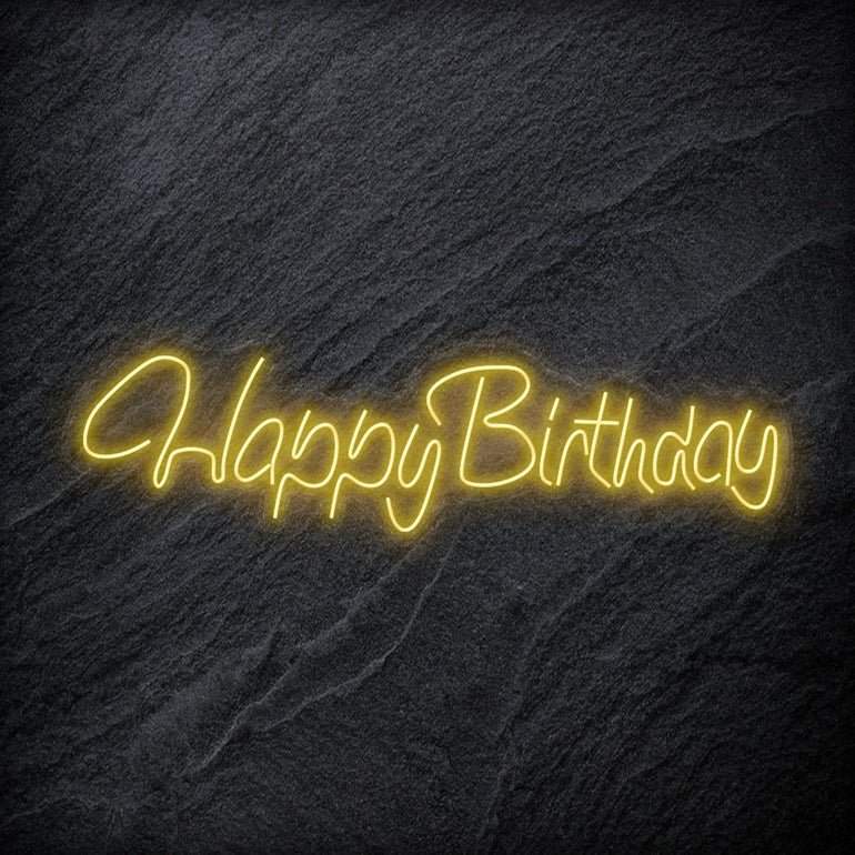"Happy Birthday" LED Neon Schriftzug - NEONEVERGLOW