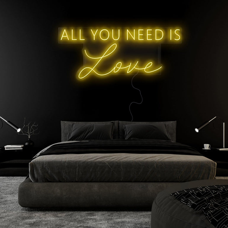 "All You Need is Love" LED Neon Sign Schriftzug - NEONEVERGLOW