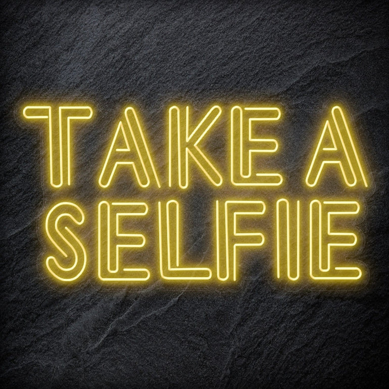 "Take A Selfie" LED Neon Schriftzug - NEONEVERGLOW