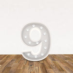LED 3D Leuchtbuchstabe " 9 " - NEONEVERGLOW