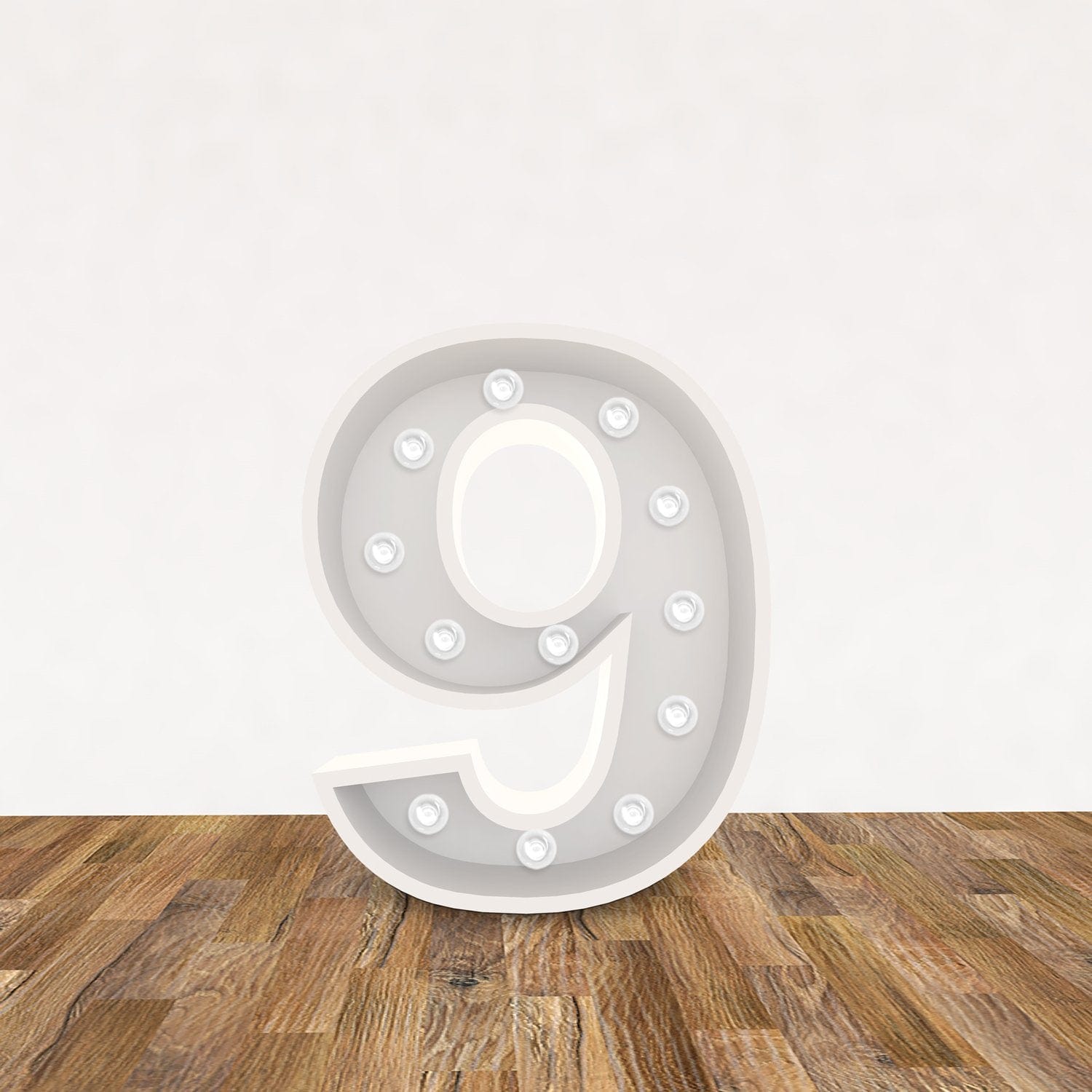 LED 3D Leuchtbuchstabe " 9 " - NEONEVERGLOW