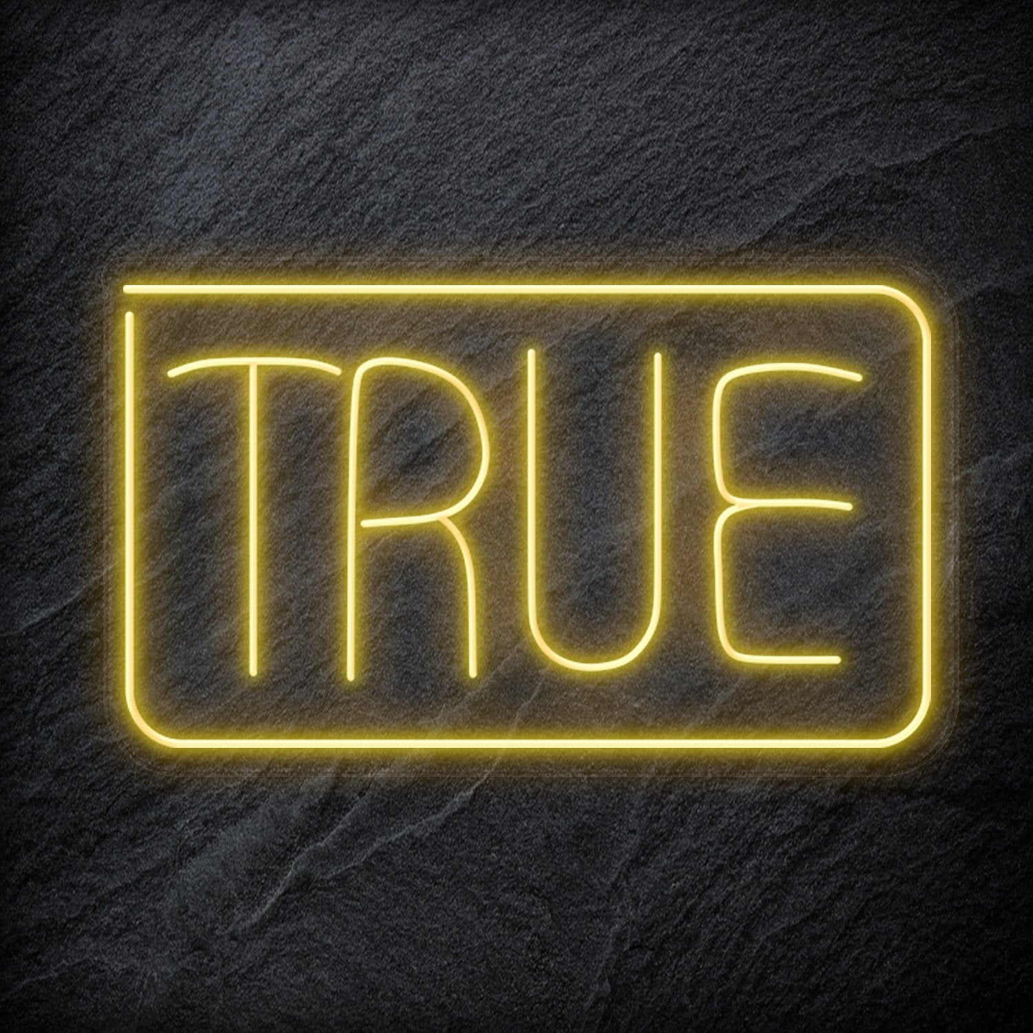 "True" LED Neonschild Sign Schriftzug - NEONEVERGLOW