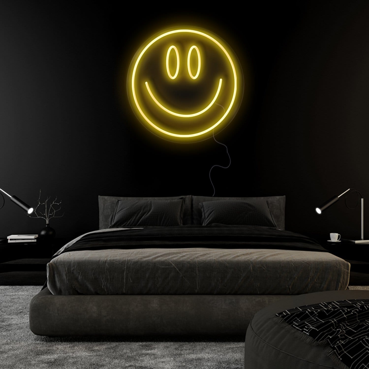 "Smile Lächeln" LED Neonschild Sign Schriftzug - NEONEVERGLOW