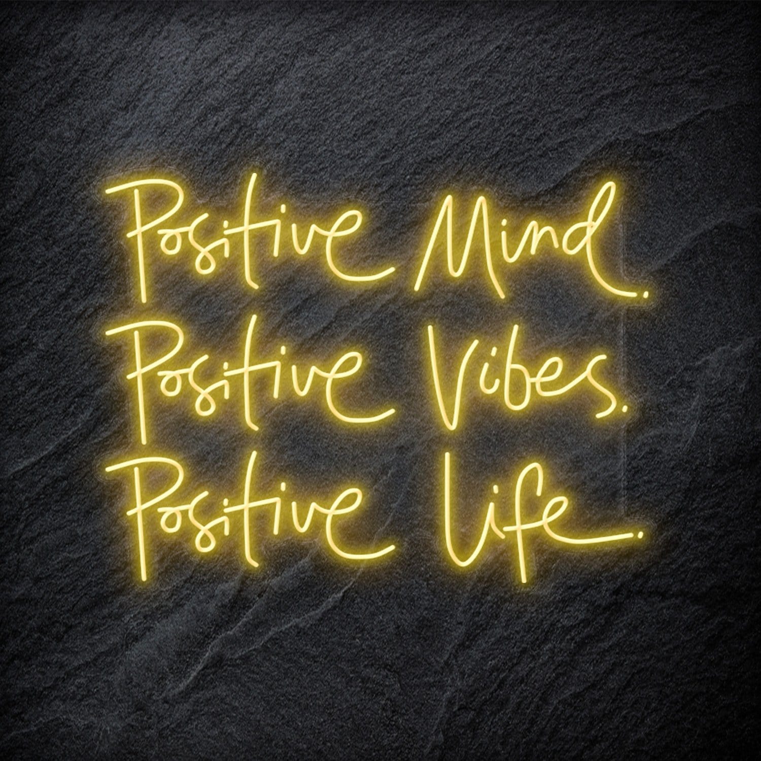 "Positive Mind Posiitve Vibes" LED Neon Schriftzug - NEONEVERGLOW