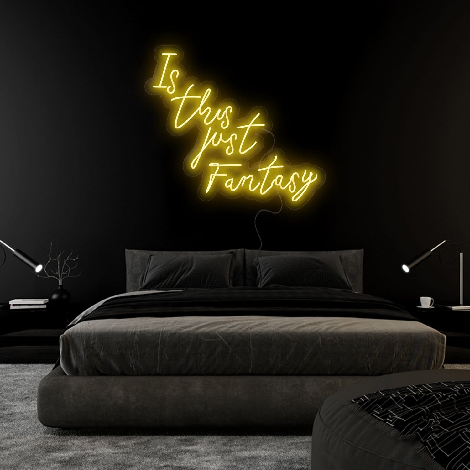 "Is This Just Fantasy" LED Neon Sign Schriftzug - NEONEVERGLOW