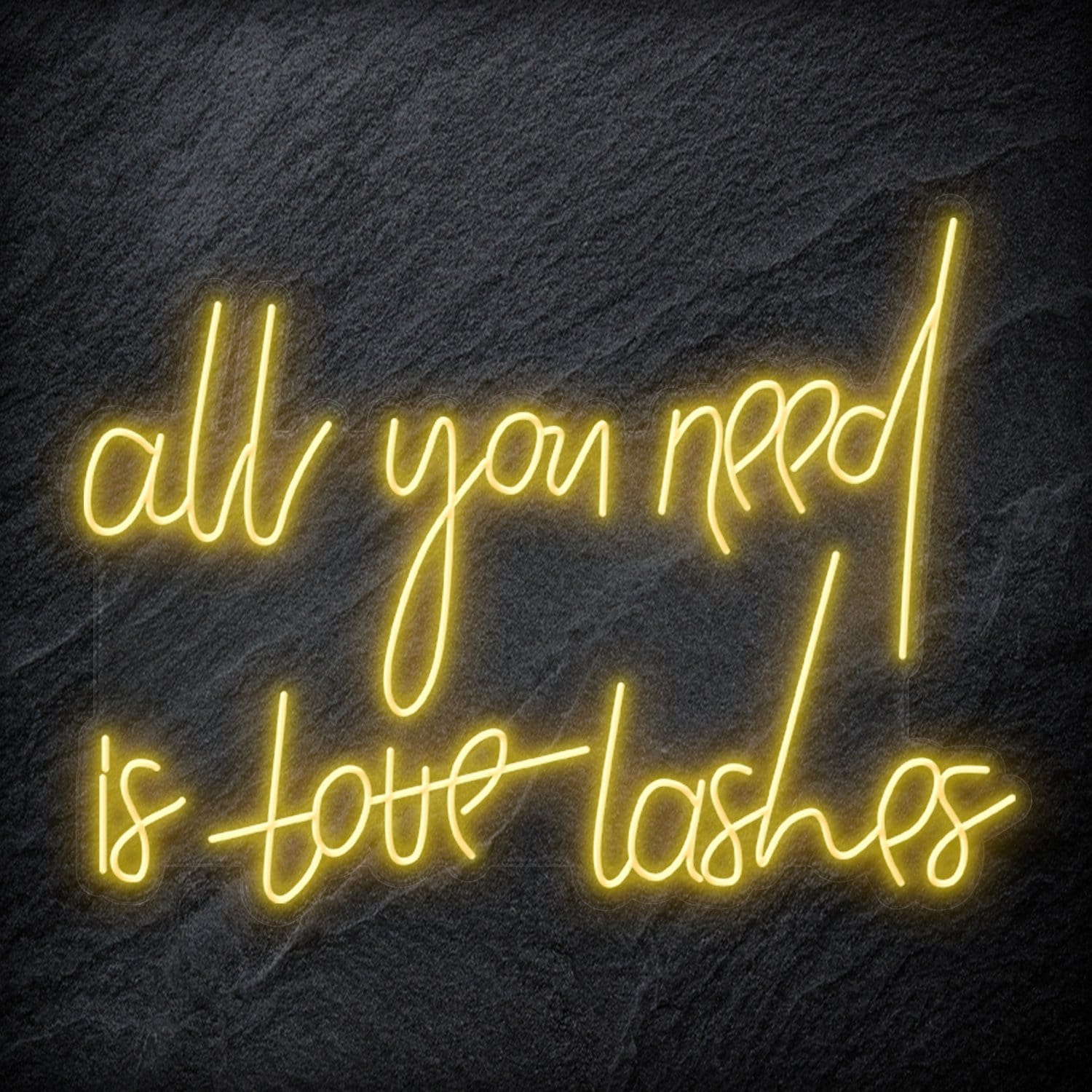 "All You Need is Lashes" LED Neon Schriftzug - NEONEVERGLOW