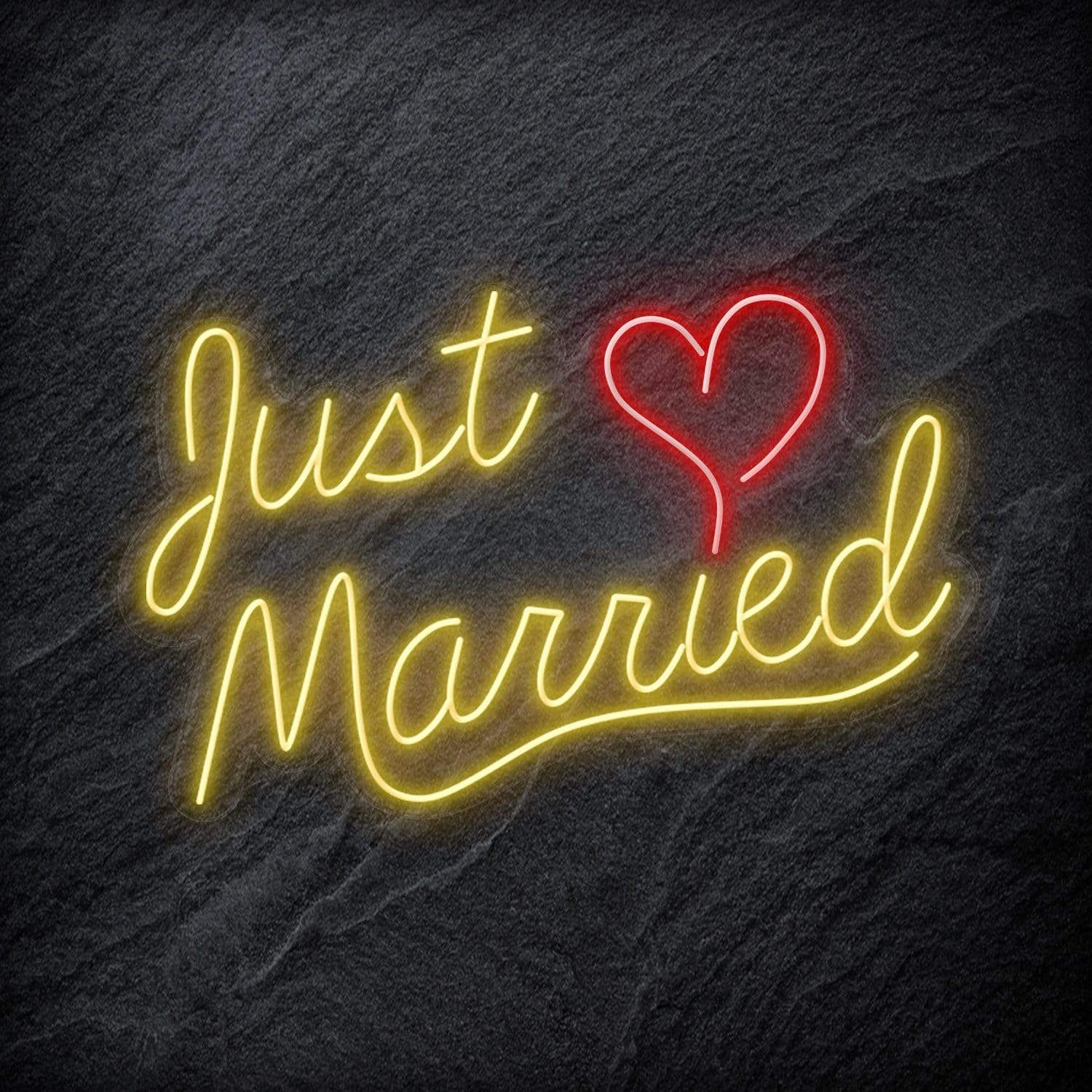 "Just Married" LED Neon Schriftzug - NEONEVERGLOW
