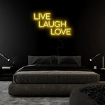 "Live Laugh Love" LED Neon Sign Schriftzug - NEONEVERGLOW