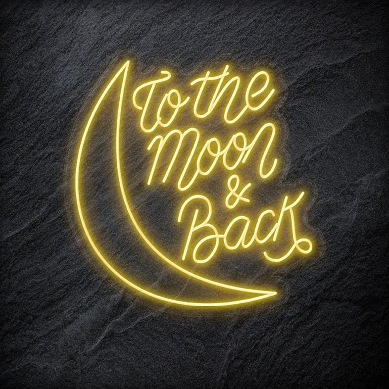 "To The Moon And Back" LED Neonschild - NEONEVERGLOW