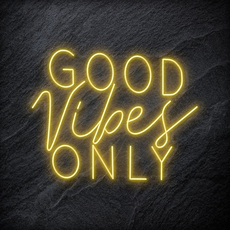 "Good Vibes Only" LED Neon Schriftzug Sign - NEONEVERGLOW