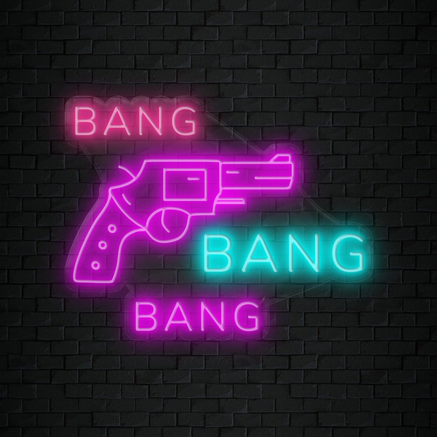 "Bang Bang Bang" LED Neonschild Sign Schriftzug - NEONEVERGLOW
