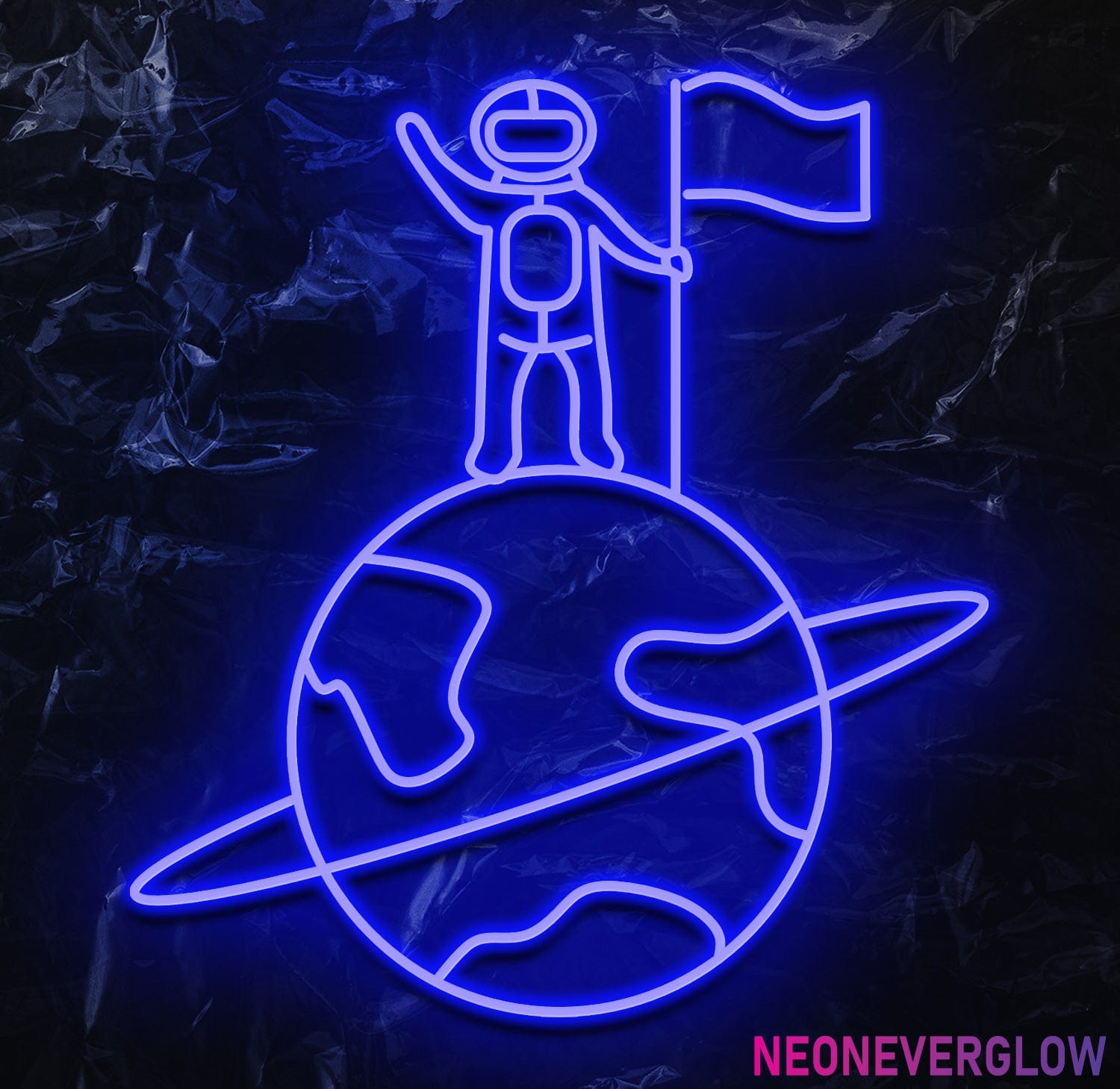 " Welt Ziel" LED Neonschild - NEONEVERGLOW