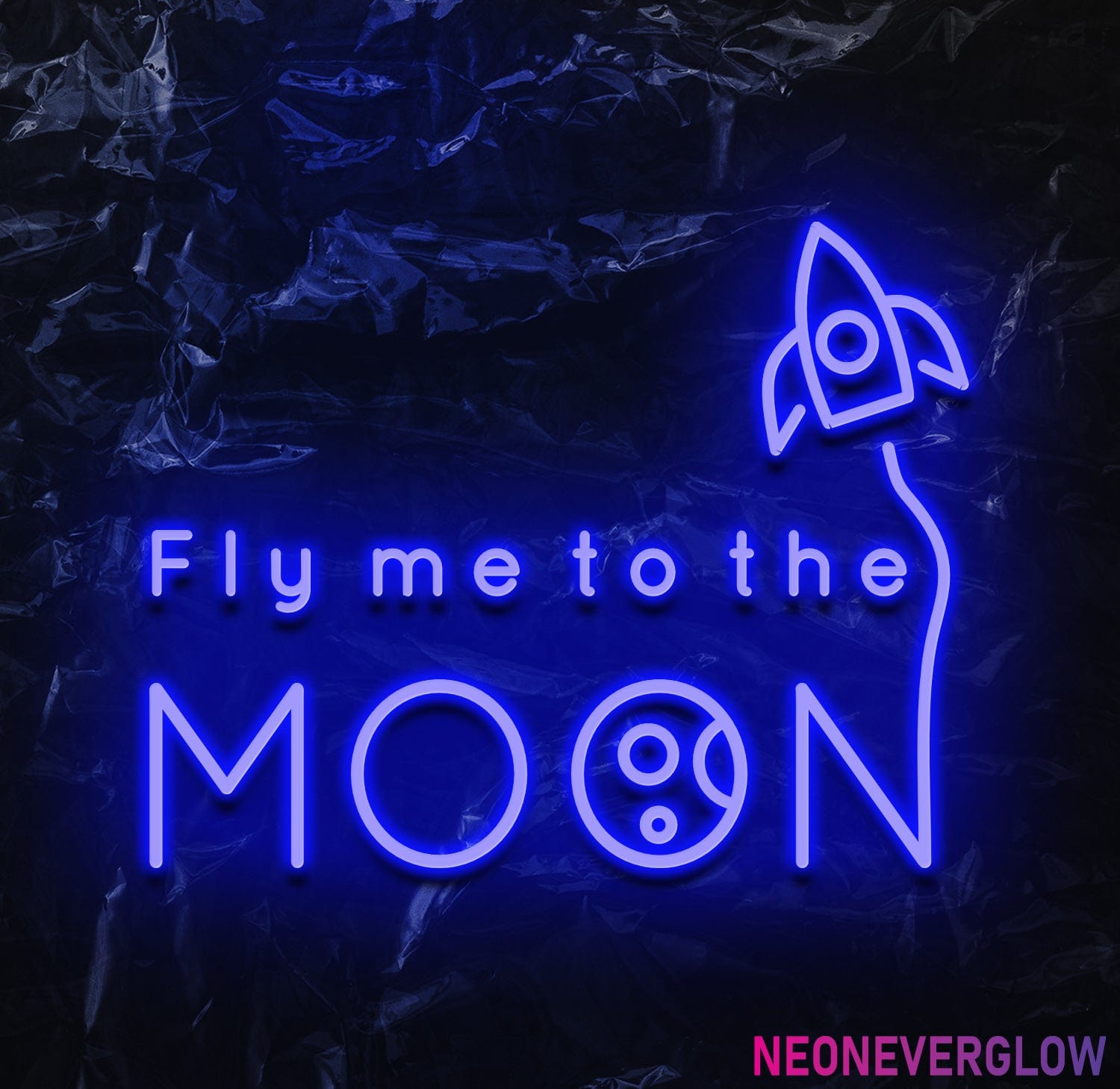 " Fly me to the moon" LED Neonschild - NEONEVERGLOW