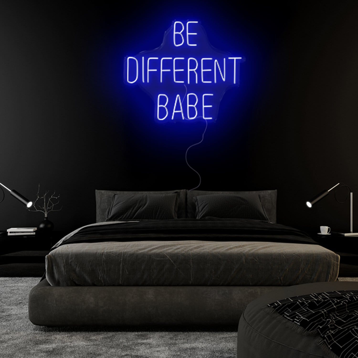 " Be Different Babe" LED Neon Schriftzug Sign - NEONEVERGLOW