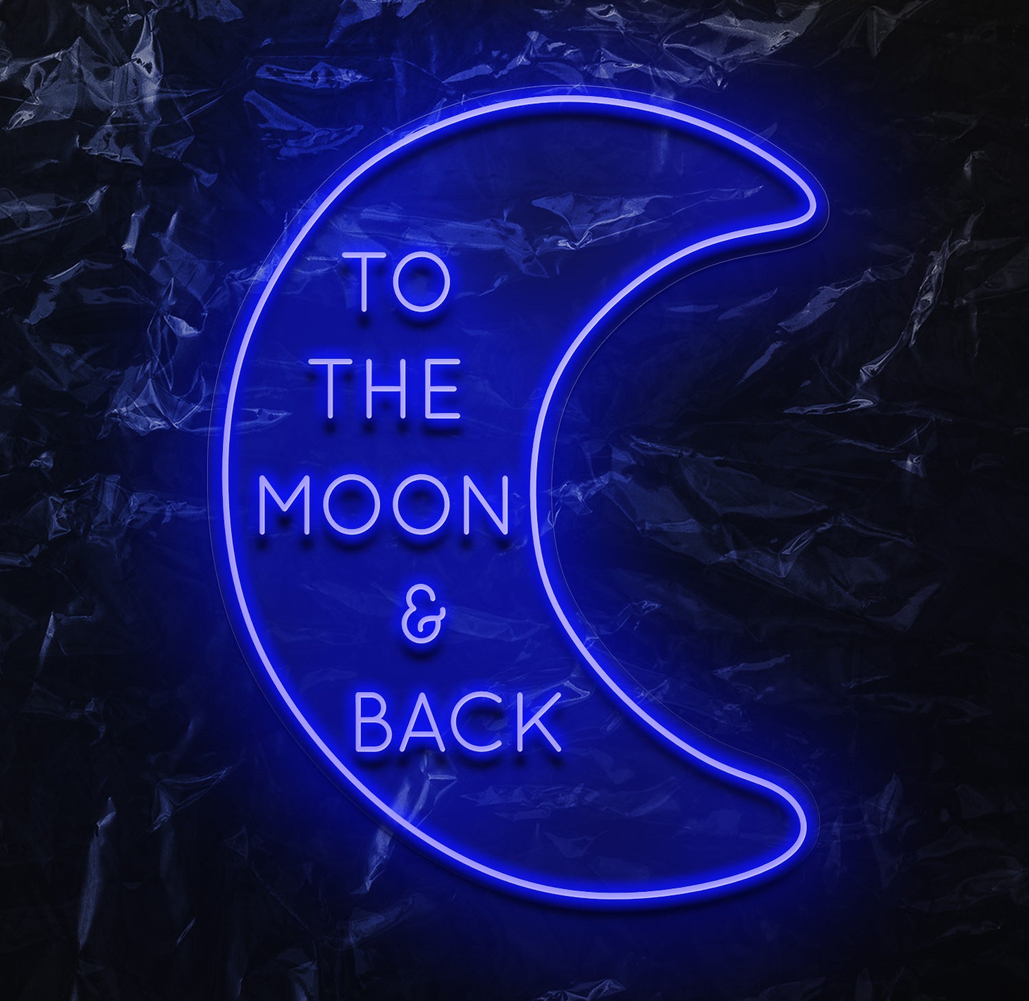 " To The Moon & Back" LED Neonschild - NEONEVERGLOW