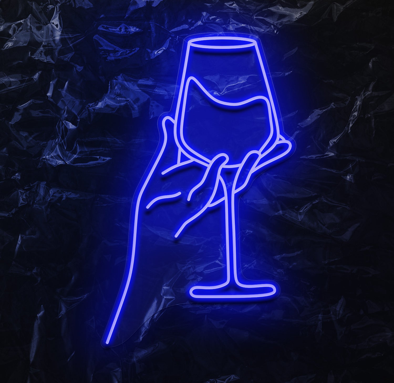" Drink Wine Wein" LED Neonschild - NEONEVERGLOW