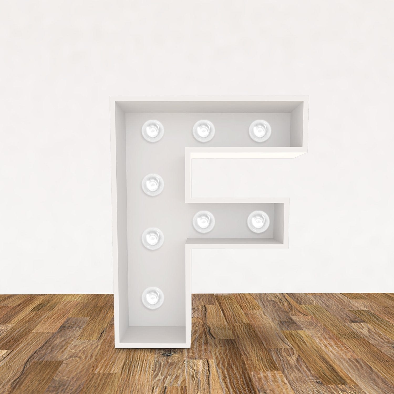 LED 3D Leuchtbuchstabe " F " - NEONEVERGLOW