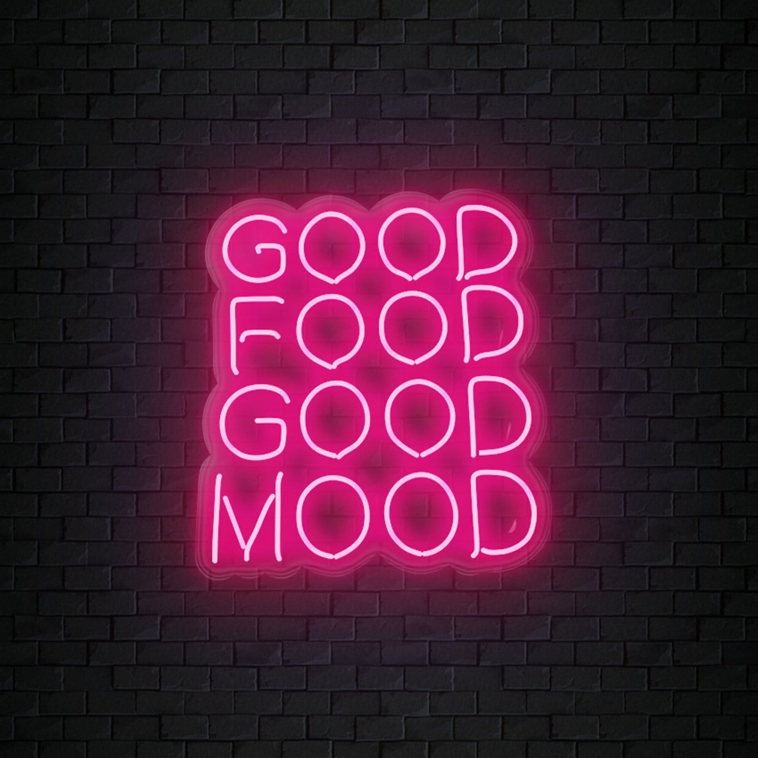 "Good Food Good Mood" LED Neon Sign Schriftzug - NEONEVERGLOW