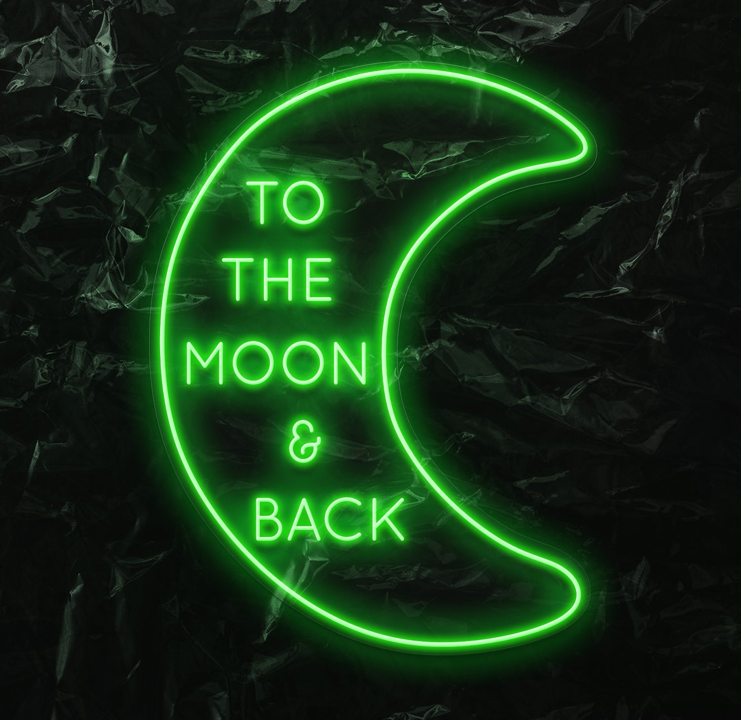 " To The Moon & Back" LED Neonschild - NEONEVERGLOW