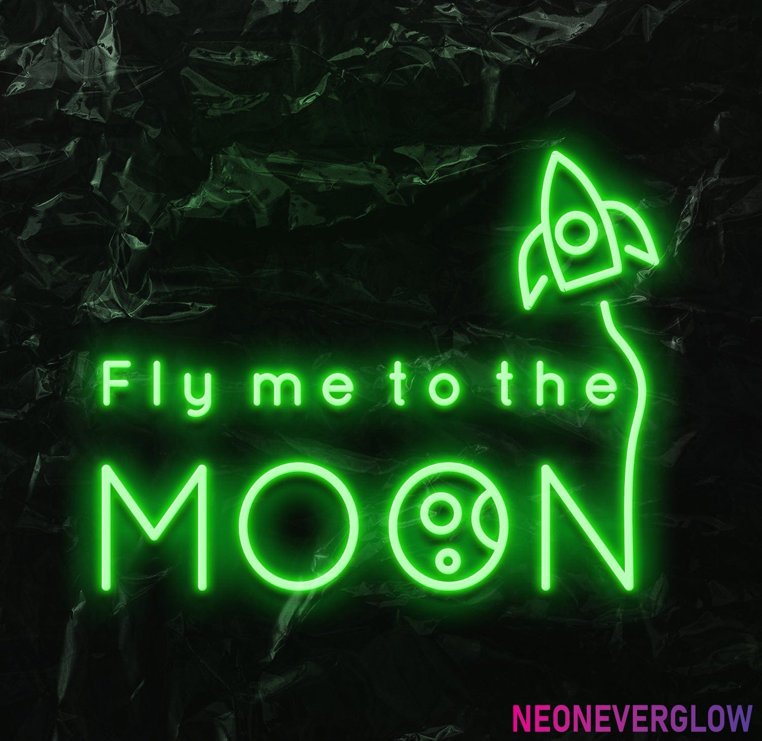 " Fly me to the moon" LED Neonschild - NEONEVERGLOW