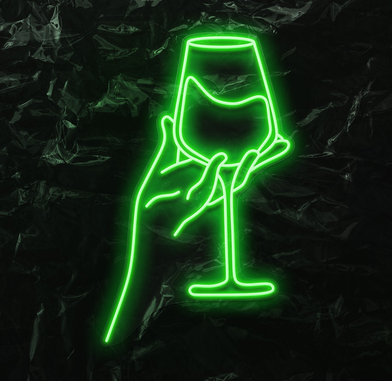 " Drink Wine Wein" LED Neonschild - NEONEVERGLOW