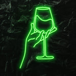 " Drink Wine Wein" LED Neonschild - NEONEVERGLOW