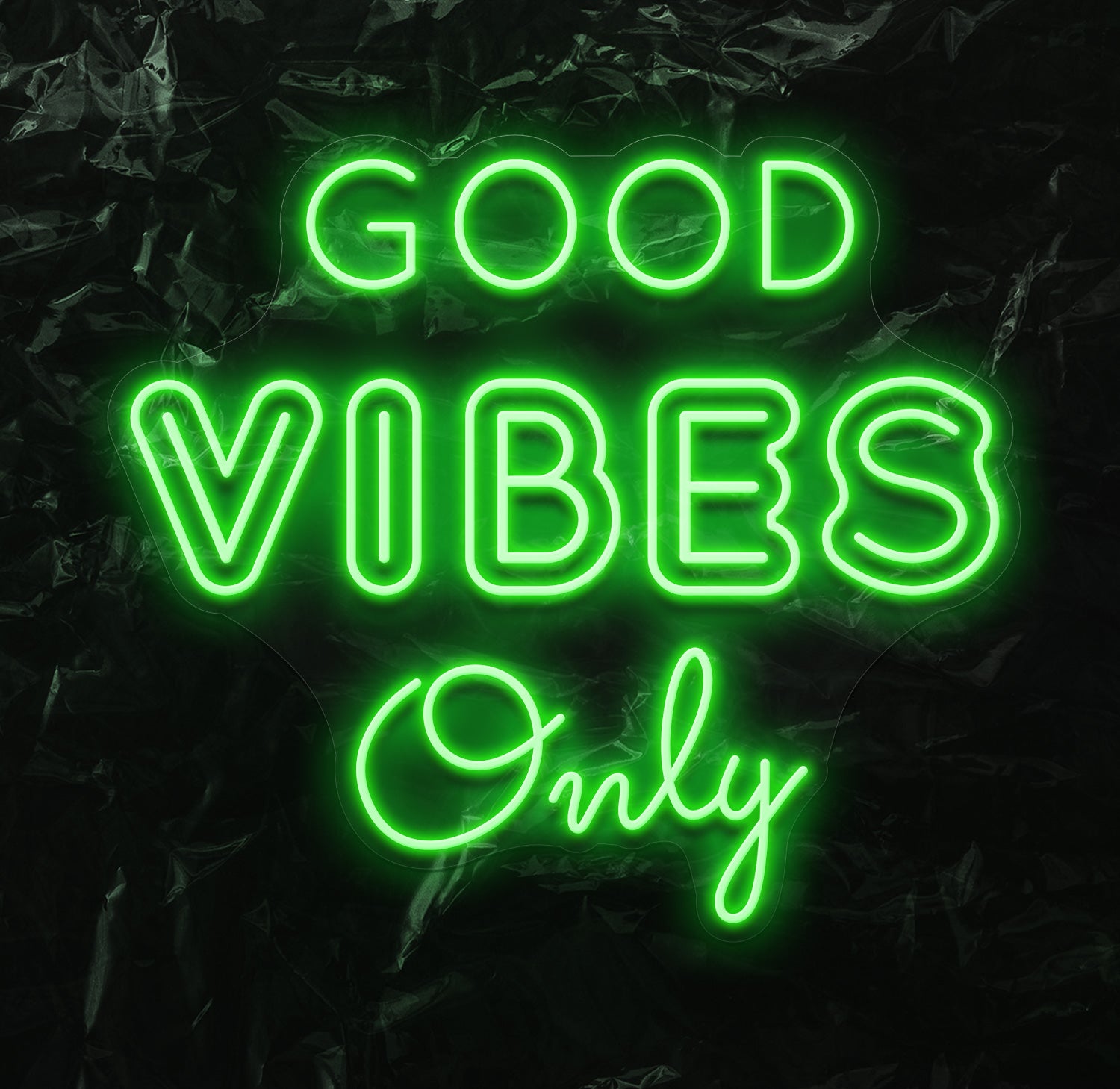 " Good Vibes Only " LED Neonschild - NEONEVERGLOW