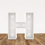 LED 3D Leuchtbuchstabe " H " - NEONEVERGLOW