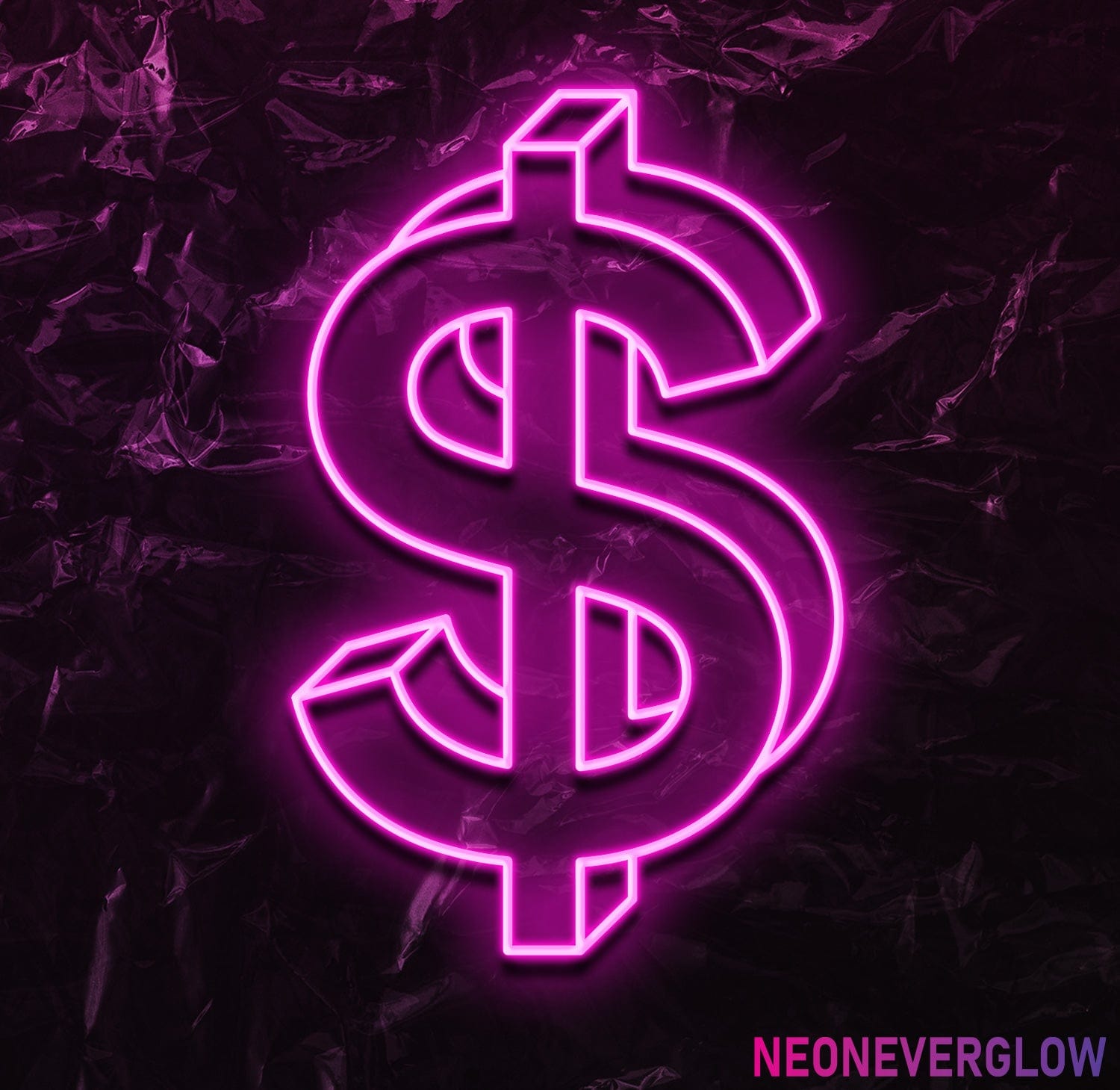 " $ " LED Neonschild - NEONEVERGLOW