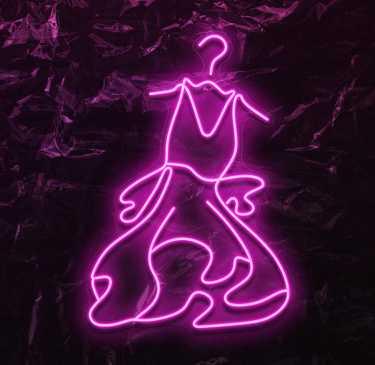 " Kleid" LED Neonschild - NEONEVERGLOW