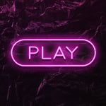 " Play" LED Neonschild - NEONEVERGLOW