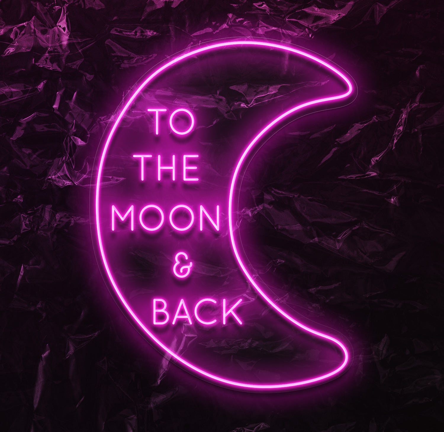 " To The Moon & Back" LED Neonschild - NEONEVERGLOW