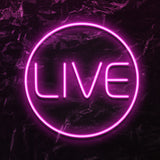 " Live " LED Neonschild - NEONEVERGLOW